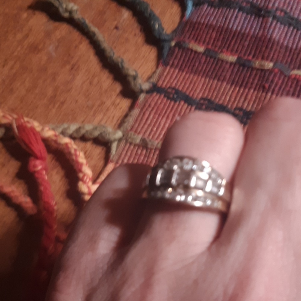 14K Diamond Band with baguettes and diamonds